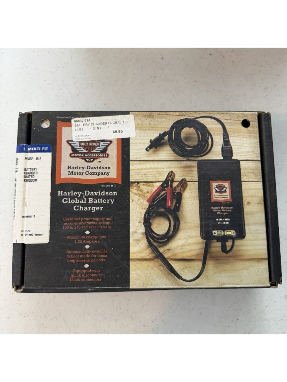 Vintage Harley Davidson 1.25 AMP 99802-01A Global Universal Battery Charger NOS